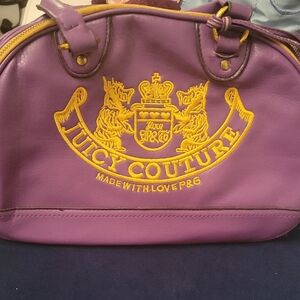 Juicy Couture Purple and Gold Satchel